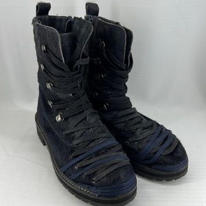 Free People Lace Up Calf Hair  Boots